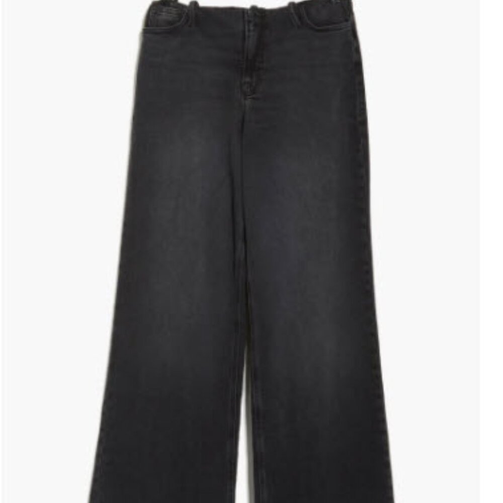 NWT Good American Wide Leg Pull-On Jeans Black Size Small